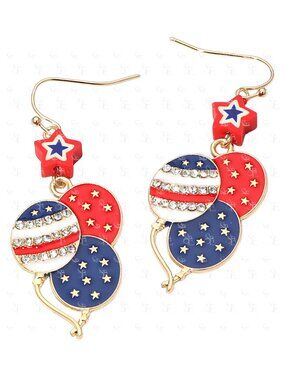 Patriotic Balloon Earrings